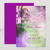 String verlicht Palmbomen Beach vrijgezellenfeest Kaart (Voorkant / Achterkant)