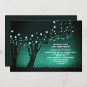 String verlichting boom rustiek vrijgezellenfeest kaart (Voorkant / Achterkant)