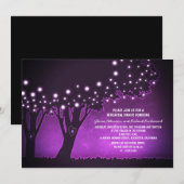 String verlichting boom rustieke paarse repetitie  kaart (Voorkant / Achterkant)