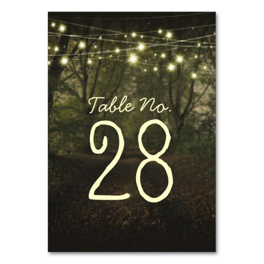 String verlichting boompad romantische tafel numme kaart (Voorkant)