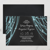 String verlichting chique repetitie diner uitnodig kaart (Voorkant / Achterkant)