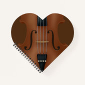 Stringed instrument Cello Violin Viola Heart Notitieboek (Voorkant)