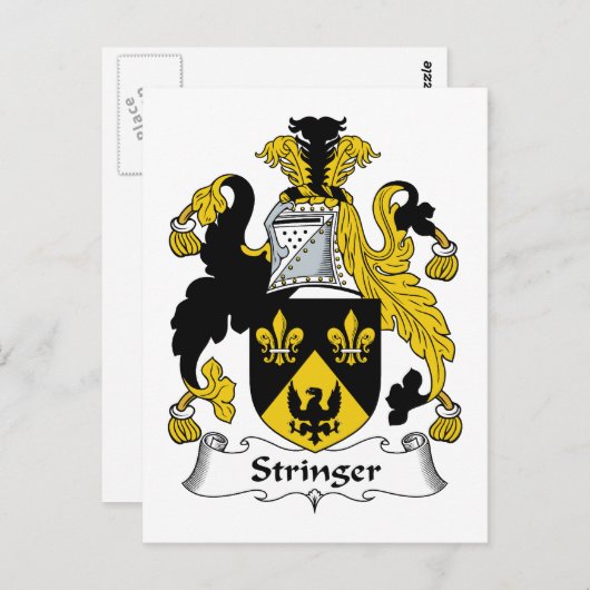 Stringer Family Crest Briefkaart (Voorkant / Achterkant)