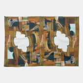 Stringet instrumentpatchwork Kijk Collage Theedoek (Horizontaal)