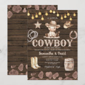 Stringlight Cowboy is op komst Baby Shower  Kaart (Voorkant / Achterkant)