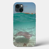 Stringray onderwater in Bora Bora Case-Mate iPhone Case (Achterkant)