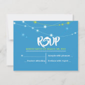 STRINGS- EN STARTBar Mitzvah Reply Card RSVP Kaartje (Achterkant)