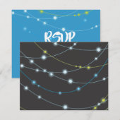 STRINGS- EN STARTBar Mitzvah Reply Card RSVP Kaartje (Voorkant / Achterkant)