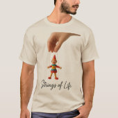 Strings of Life | Poppenkast Sticker T-shirt (Voorkant)