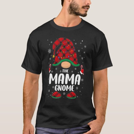 Strings of Lights Wraped Mama Gnomes T-shirt (Voorkant)