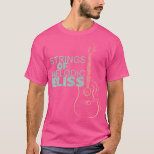 Strings of Melodic Bliss Line Art van akoestische T-shirt