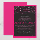 STRINGS OF STARS Bat Mitswa Uitnodiging (Voorkant / Achterkant)