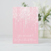 Strings Pink Sweet 16th 15th Bridal Spark Girly Kaart (Staand voorkant)