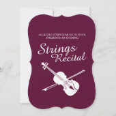 Strings recital viool klassieke muziek uitnodiging (Voorkant)
