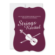 Strings recital viool klassieke muziek uitnodiging