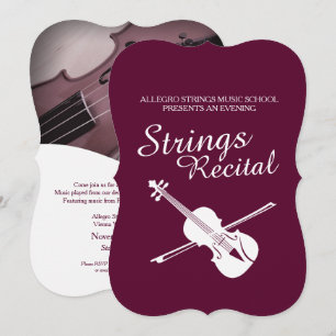 Strings recital viool klassieke muziek uitnodiging