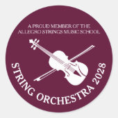 Strings school viool musical concert stickers (Voorkant)