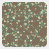 Stringy Flowers Square Sticker (Voorkant)