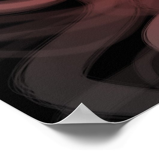 Stringy Red Abstract Poster (Hoek)