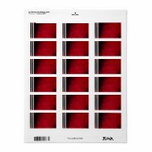 Strip Bourgogne Faux Leder Etiket (Full Sheet)
