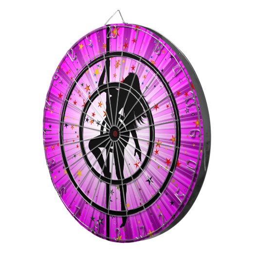 Strip Dance Girl Ggloing Darboard Dartbord (Voorkant Rechts)