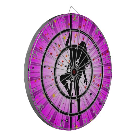 Strip Dance Girl Ggloing Darboard Dartbord (Voorkant Links)