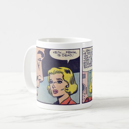  strip "Keith... Frank is dood." Koffiemok (Voorkant links)