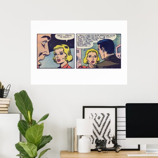 strip "Keith... Frank is dood." Poster (Thuiskantoor)