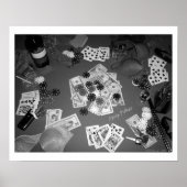 Strip Poker Black and White Poster (Voorkant)