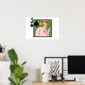 Strip Poker Jack of Spades Poster (Thuiskantoor)
