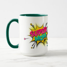 Strip Pop Art Super Moeder Mok
