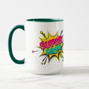 Strip Pop Art Super Moeder Mok