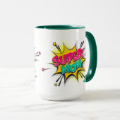Strip Pop Art Super Moeder Mok (Voorkant rechts)