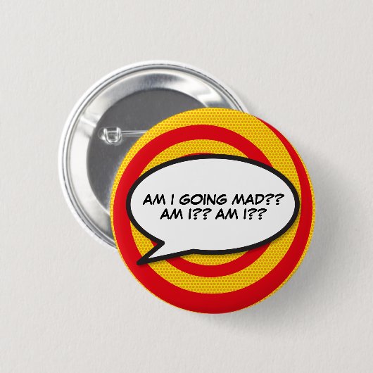 Strip Pop Art Tekstballon Ronde Button 5,7 Cm (Voorkant /achterkant)