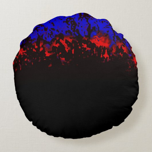 Strip Superheld Ontwerp Rond Kussen (Achterkant)