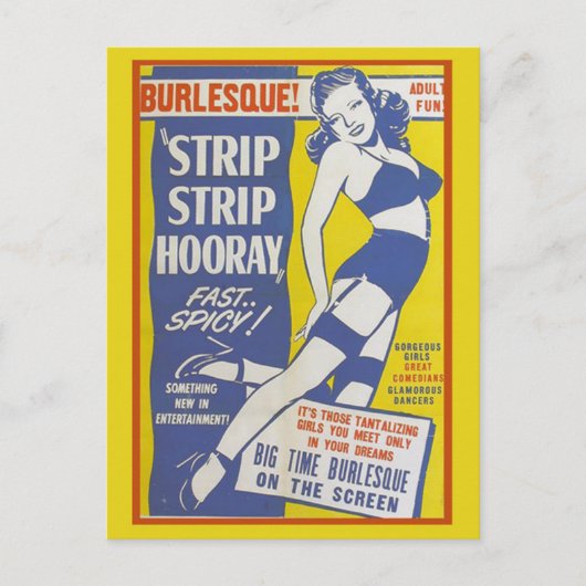 Strip Tease Girls show Postcard Briefkaart (Voorkant)