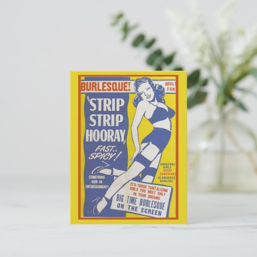 Strip Tease Girls show Postcard Briefkaart (Staand voorkant)