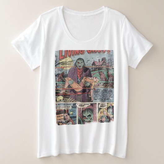  strip van 1950 grote maat t-shirt (Design voorkant)