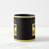 strip Zwarte en rode adelaar met gouden folie Mok (Midden)