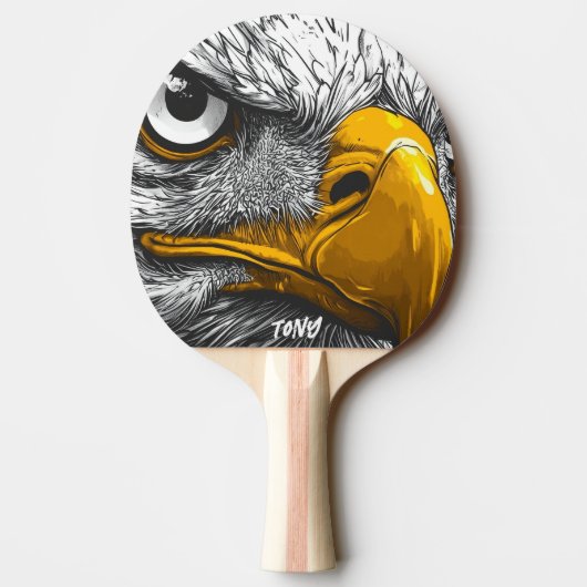 stripachter tafeltennisbatje (Achterkant)