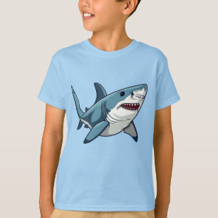 Stripachtige haai t-shirt