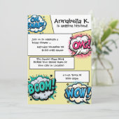 Stripboek Actie Spreekballonnen Kaart (Staand voorkant)