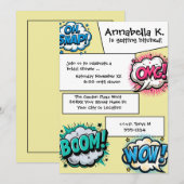 Stripboek Actie Spreekballonnen Kaart (Voorkant / Achterkant)