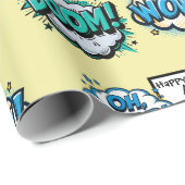 Stripboek Actie Woorden Spreekballonnen Cadeaupapier (Rol Hoek)