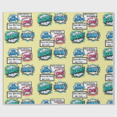 Stripboek Actiewoorden Spreekballonnen Cadeaupapier (Vlak)