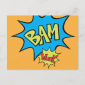 Stripboek "BAM" ballon explosie Briefkaart (Voorkant)