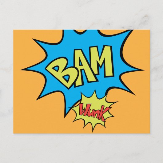 Stripboek "BAM" ballon explosie Briefkaart (Voorkant)