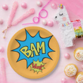 Stripboek "BAM" Balloon Speech Bubble Papieren Bordje (Feest)