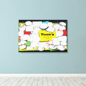 STRIPBOEK Bar Bat Mitzvah Sign In Memory Board Canvas Afdruk (Insitu (Houten vloer))