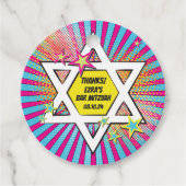 Stripboek Bar Mitzvah Star of David Bedankjes Labels (Voorkant)